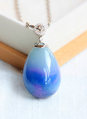 蓝色玉化舒俱来冰润细糯