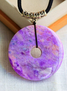 硕大粉紫色舒俱来平安怀古大扣