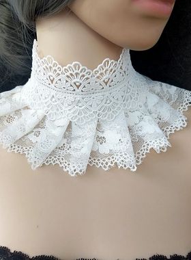 新品原创蕾丝项链性感唯美项链假领子暗扣 防过敏  无金属项链