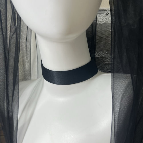 包邮缎面颈链手工男女通用明星同款复古黑choker遮疤痕颈纹喉结