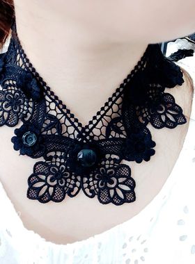 新款暗扣定制不过敏包邮蕾丝项链