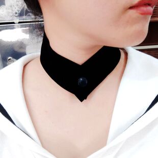 新品遮盖疤痕项链宽版颈链短款choker颈带脖子饰品项圈日韩简约