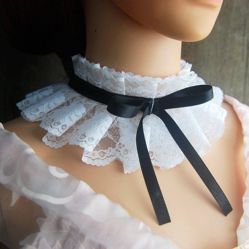원래 새로운 가짜 칼라 공주 칼라 레이스 목걸이 작은 목도리 \\ 가짜 칼라 \\ 인형 칼라 맞춤 보석