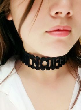 蕾丝遮疤痕颈纹黑白色时尚饰品