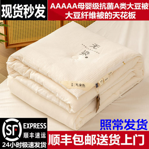 顺丰包邮大豆纤维冬被送货上门