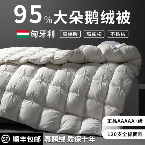 匈牙利正品羽绒被白鹅绒加厚保暖