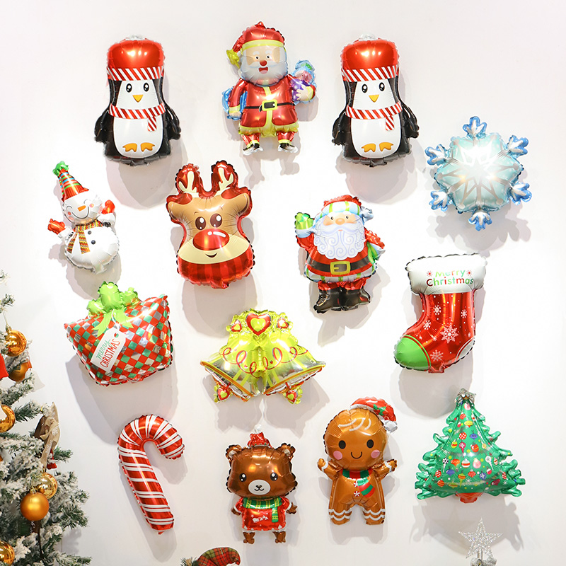 圣诞节迷你造型气球学校装饰布置