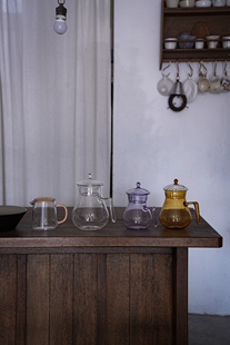 日本新款作家器 北村妙子 手作耐热玻璃壶茶壶咖啡壶可直火壶现货