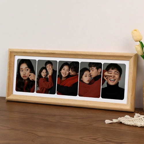 Фоторамка, фотография, настенный фотоальбом для влюбленных из натурального дерева, делается под заказ, «сделай сам»