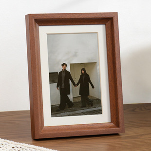 相框空框洗照片定制摆台做成相册6寸7寸8高级感实木展示框架挂墙