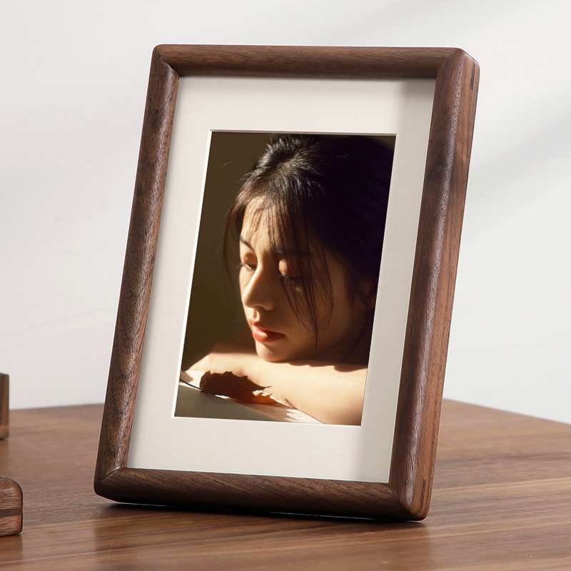 黑胡桃木相框送卡纸高级感