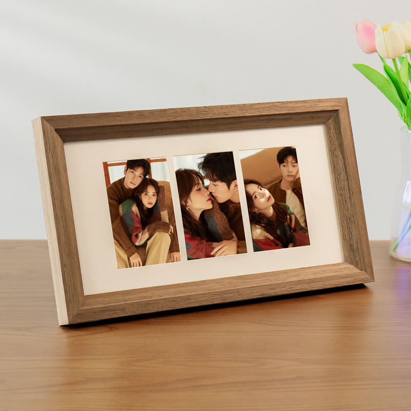 创意实木相框组合高清冲印照片