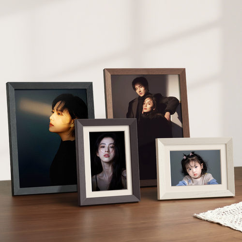 洗照片做成相框摆台高级感实木