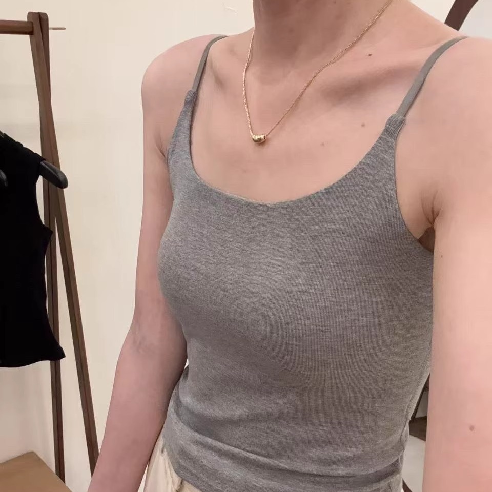 NICEE珍珠蛋白纯色百搭吊带