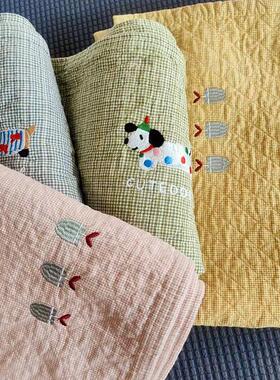 【认准100%纯棉】一对装 情侣枕巾高端褶皱复古风全棉色织大枕垫