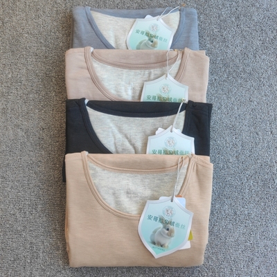 安哥拉兔绒保暖上衣 女士加绒加厚秋衣