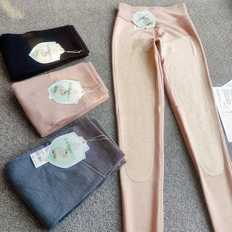 【加长护膝】女士高腰安哥拉兔绒加厚保暖裤发热德绒秋裤打底棉裤