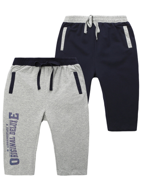 处理久岁伴儿童夏款男童裤子男孩单条睡裤休闲裤哈伦七分裤31306