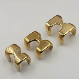 黄铜四脚绳夹扣遛狗宠物牵引绳扣爪钉马具固定卡扣DIY五金配件