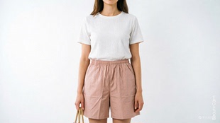 衩 透气宽松舒适休闲大裤 2025绢丝沙滩5分裤 耐穿家居外穿男女同款