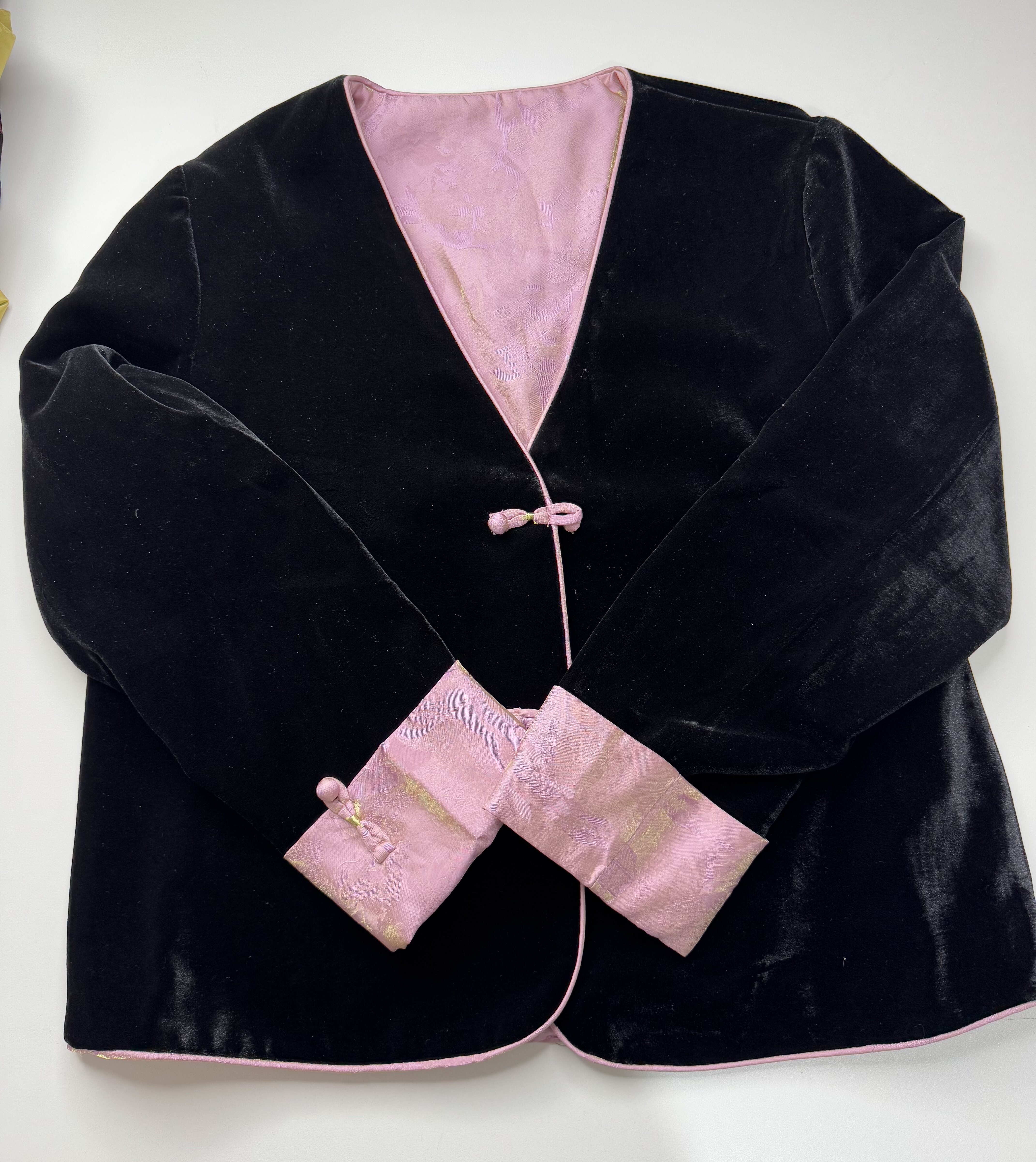 真丝绒浮光锦双面穿国风上衣秋冬女通勤中式气质短款减龄新款外套