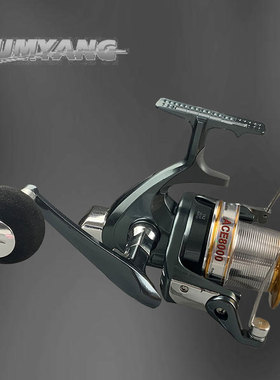 出口韩国 kumyang远投轮 涡杆排线金属折叠摇臂 竞技抛投渔线轮