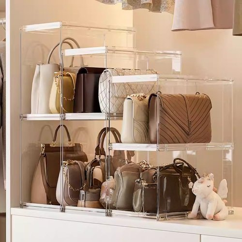 包包收纳神器省空间衣柜放包分格整理架不占地防尘奢侈品包架