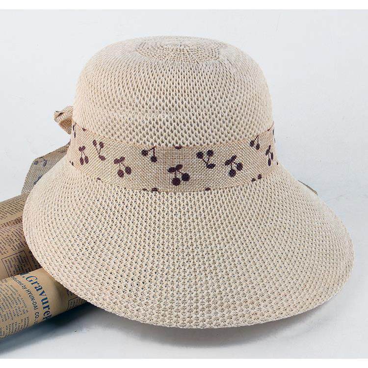 中老年人夏季帽子女大沿檐防晒针织鸭舌帽妈妈沙滩太阳帽遮阳凉帽