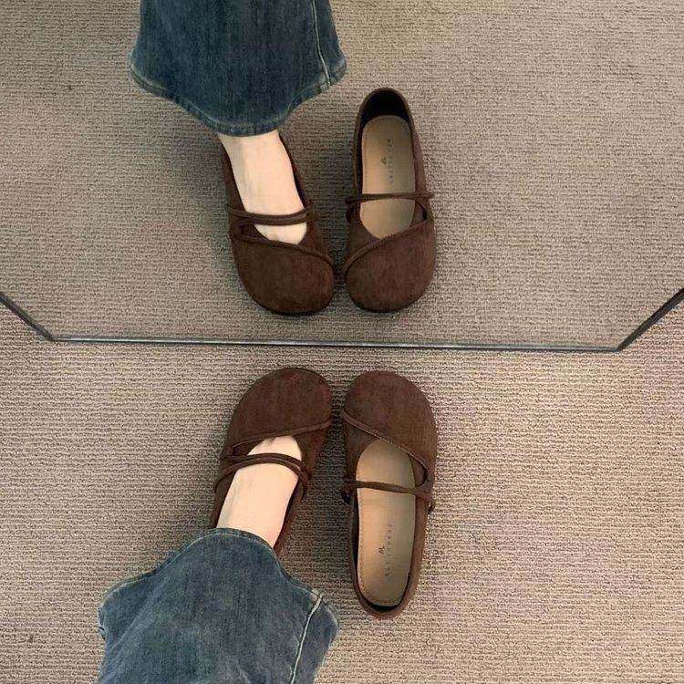 玛丽珍鞋女2025夏季新款平底通浅口单鞋勤一脚蹬豆豆鞋勃肯鞋春秋