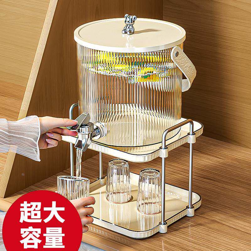 ins冰箱冷水壶带龙头超大容量饮料桶自制果汁水果茶调酒桶冷水壶
