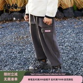 洋气保暖束脚运动裤 jojo童装 酷 加绒长裤 男童宽松个性 女童冬季 新款