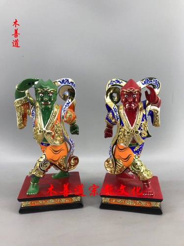 千里眼顺风耳神像定制木雕
