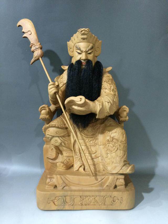 《关帝圣君36》道德天尊/极彩勾金/香樟木雕/神像订做40厘米