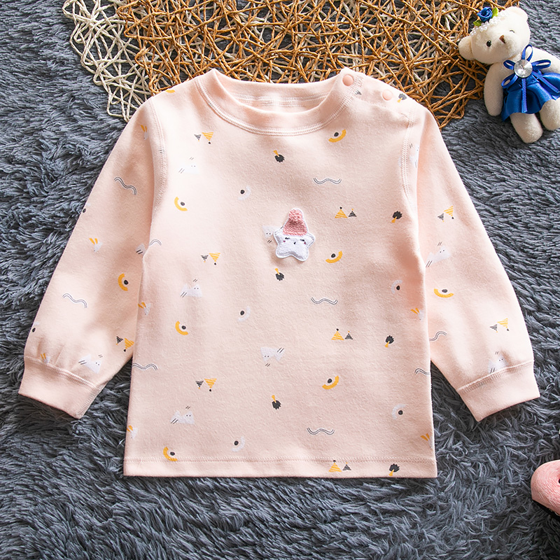 哈咪奇婴儿骨缝纯棉加厚秋衣