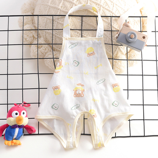 夏季 婴幼儿连体护肚衣 男女宝宝纯棉超薄肚兜无骨半背连腿开裆短裤