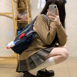 冬栗/八月信JK原创jk格裙校供感百褶裙半身裙短裙女生显白正版短