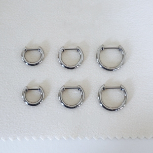 f136钛合金直针粗1.2mm耳环素耳圈 型直杆耳扣养耳洞高抛光