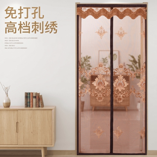 防蚊门帘自粘磁吸隔断帘子家用纱门纱窗免打孔夏季沙窗纱网魔术贴