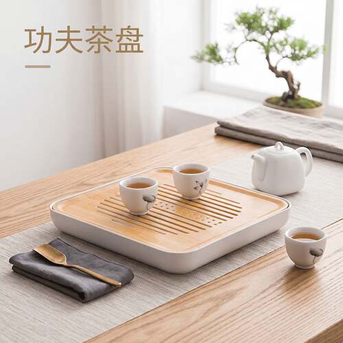 茶盘功夫茶家用简易密胺储水方形
