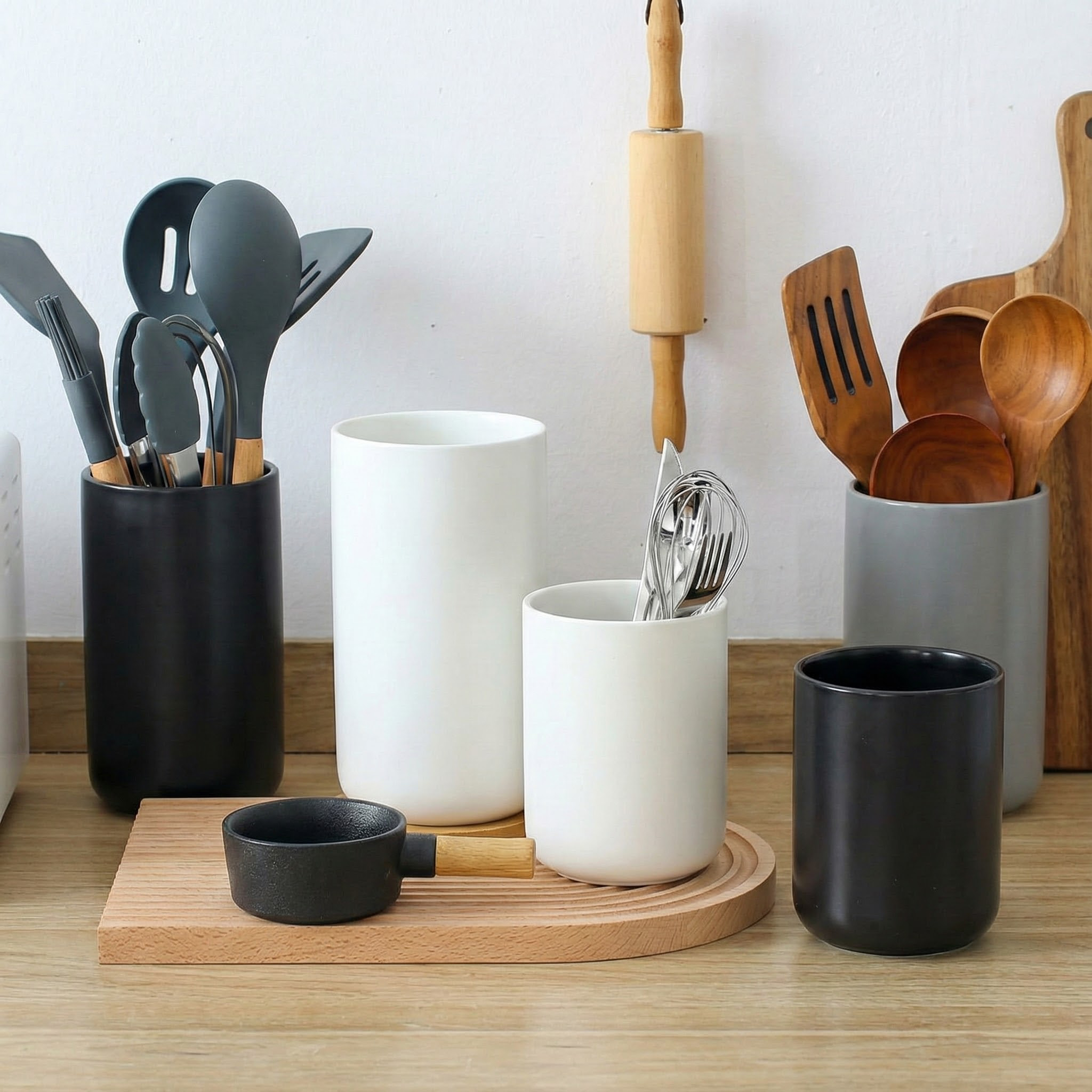 陶瓷收纳筒北欧厨具铲勺收纳筒家用烹饪用具收纳桶厨房筷子筒筷笼,餐饮具,餐具笼/架,淘宝优惠券,粉丝福利购,淘宝优惠卷