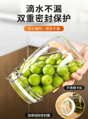 加厚玻璃密封罐泡酒专用瓶子