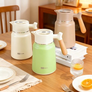 保温壶不锈钢真空保温办公室家用纯色简约暖水瓶宿舍大容量开水壶