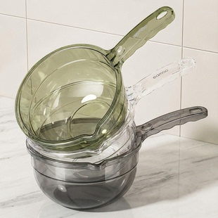 透明水瓢塑料大号加厚水勺家用可挂大容量浴室洗澡水舀子纯色家用