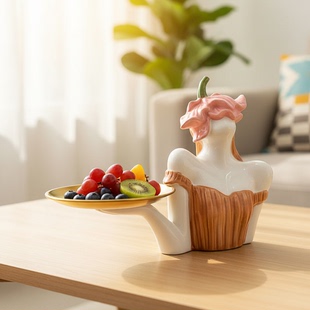 放糖果盘子酒店铺前台零食水果盘盒轻奢钥匙收纳托盘摆件家用甜品