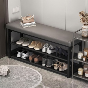 鞋架入户门鞋架多层家用门口收纳换鞋凳小窄门口鞋架玄关换鞋凳子