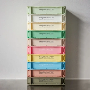 桌面收纳盒学生整理宿舍客厅家用塑料防尘可堆叠长方形桌上收纳盒