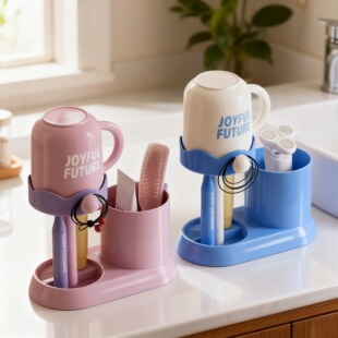 宿舍学生电动牙刷置物架台式桌面防尘刷牙漱口杯子洗漱杯牙具套装
