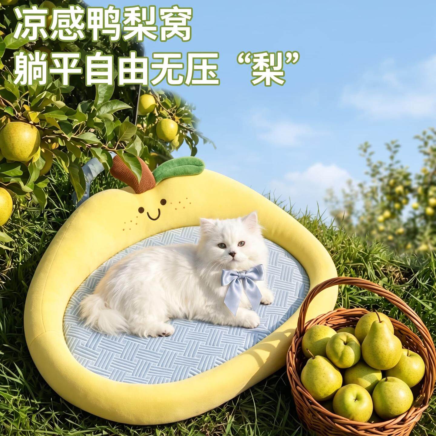 夏季猫窝降温凉席冰垫宠物床沙发图片