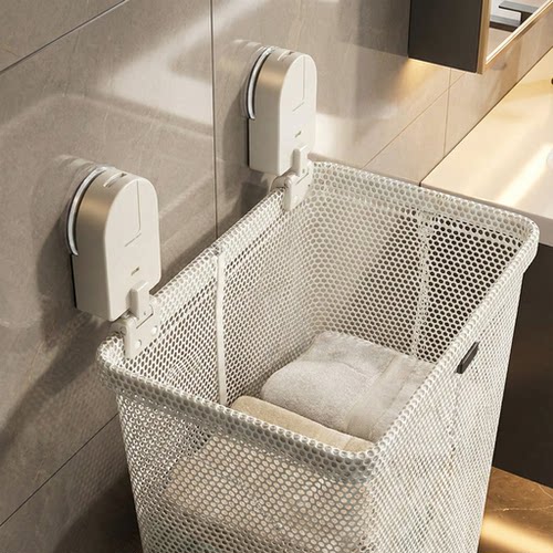 吸盘脏衣篓脏衣篮家用壁挂卫生间