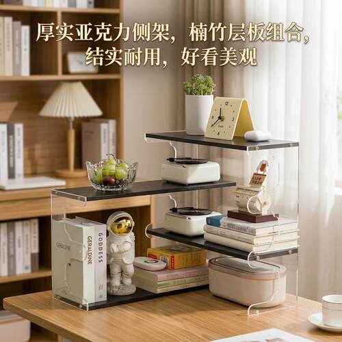 实木书架转角置物架学生书桌家用